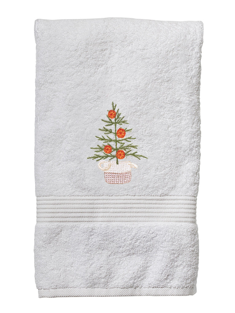 White Waffle Weave Cotton Hand Towel