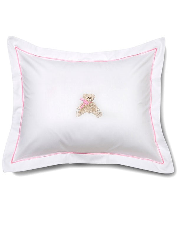 Bow Teddy Pink Baby Boudoir Pillow Cover Jacaranda Living