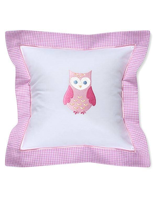 Baby Pillow Cover Owl Pink