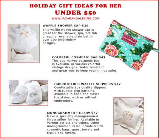 Holiday Gift Ideas for Her under $50