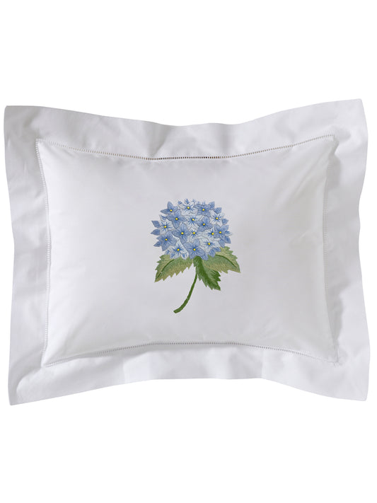 Boudoir Pillow Cover, French Hydrangea (Light Blue)