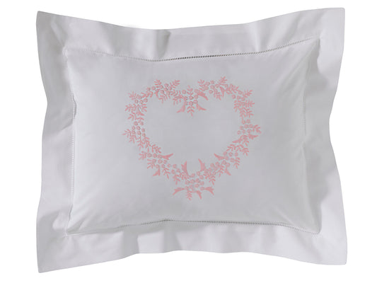 Boudoir Pillow Cover, Heart (Pink)