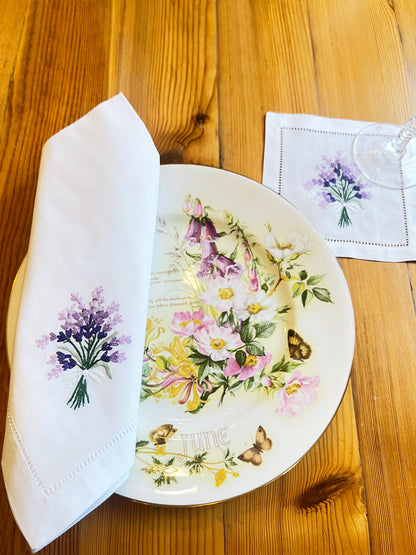 Cocktail Napkins, Lavender, Set of 4