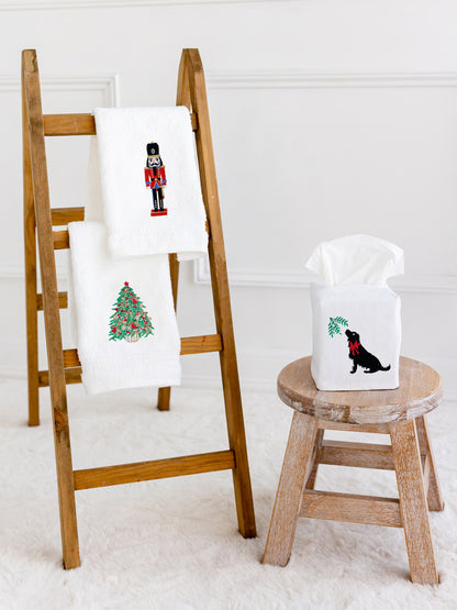 Guest Towel, Terry, Christmas Tree (Green / Red)