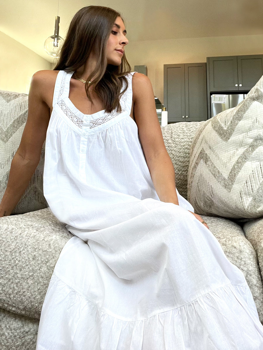 Floor length cotton nightgowns best sale