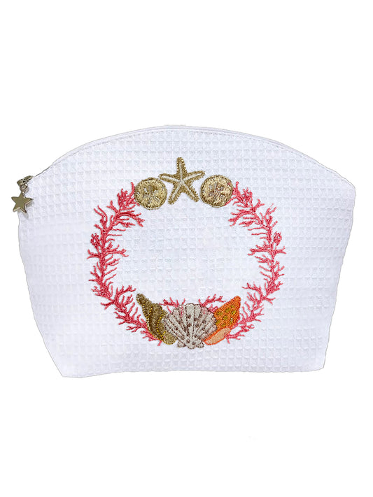 Cosmetic Bag (Medium), Shell Wreath