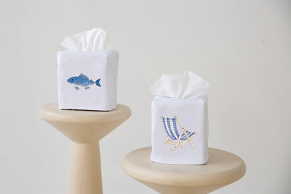 Tissue Box Cover, Deck Chair (Blue)