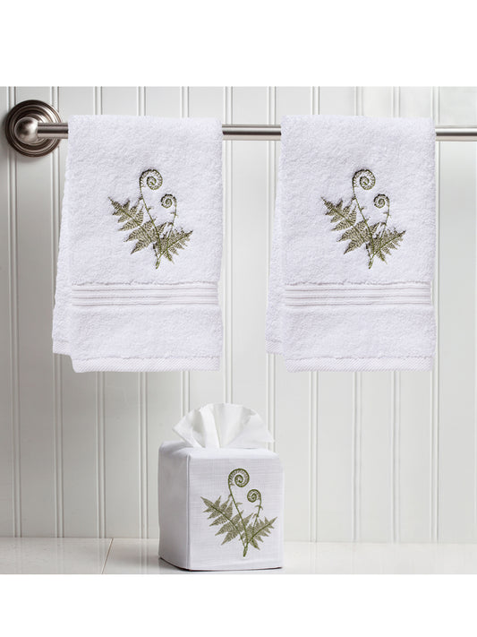 Fiddlewood Fern Bundle - 2 Terry Towels & 1 Tissue Box Cover