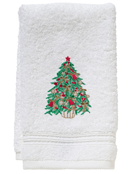 Guest Towel, Terry, Christmas Tree (Green / Red)