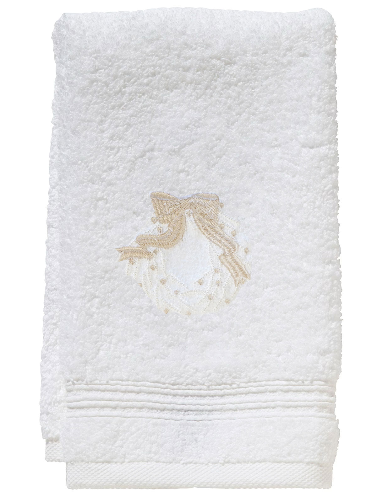 Guest Towel, Terry, Christmas Wreath (Cream)