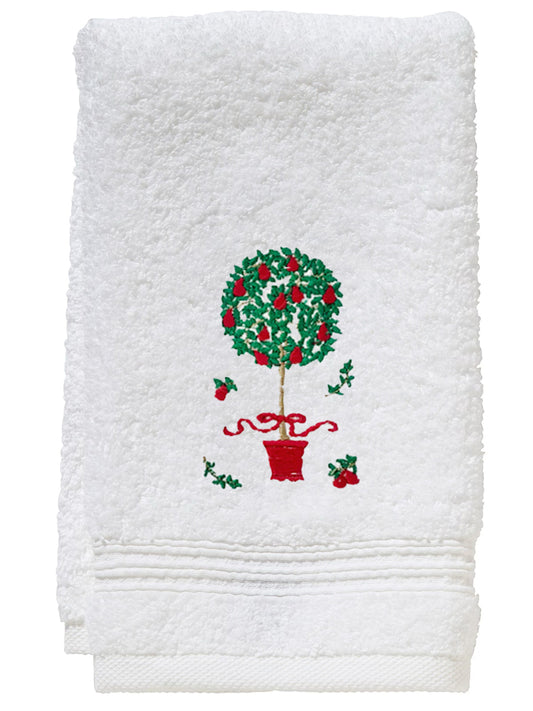 Guest Towel, Terry, Pear Topiary Tree