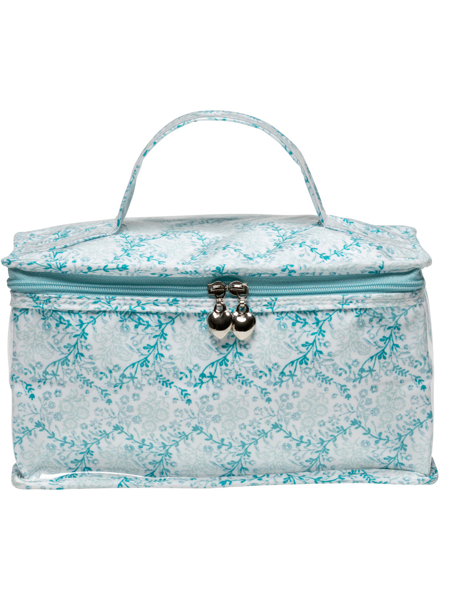 Vanity Bag, Trellis (Aqua)