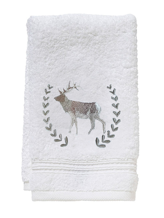 Guest Towel, Terry, Moose & Wreath