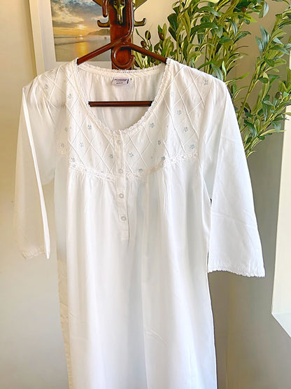 Alice White Cotton Nightgown