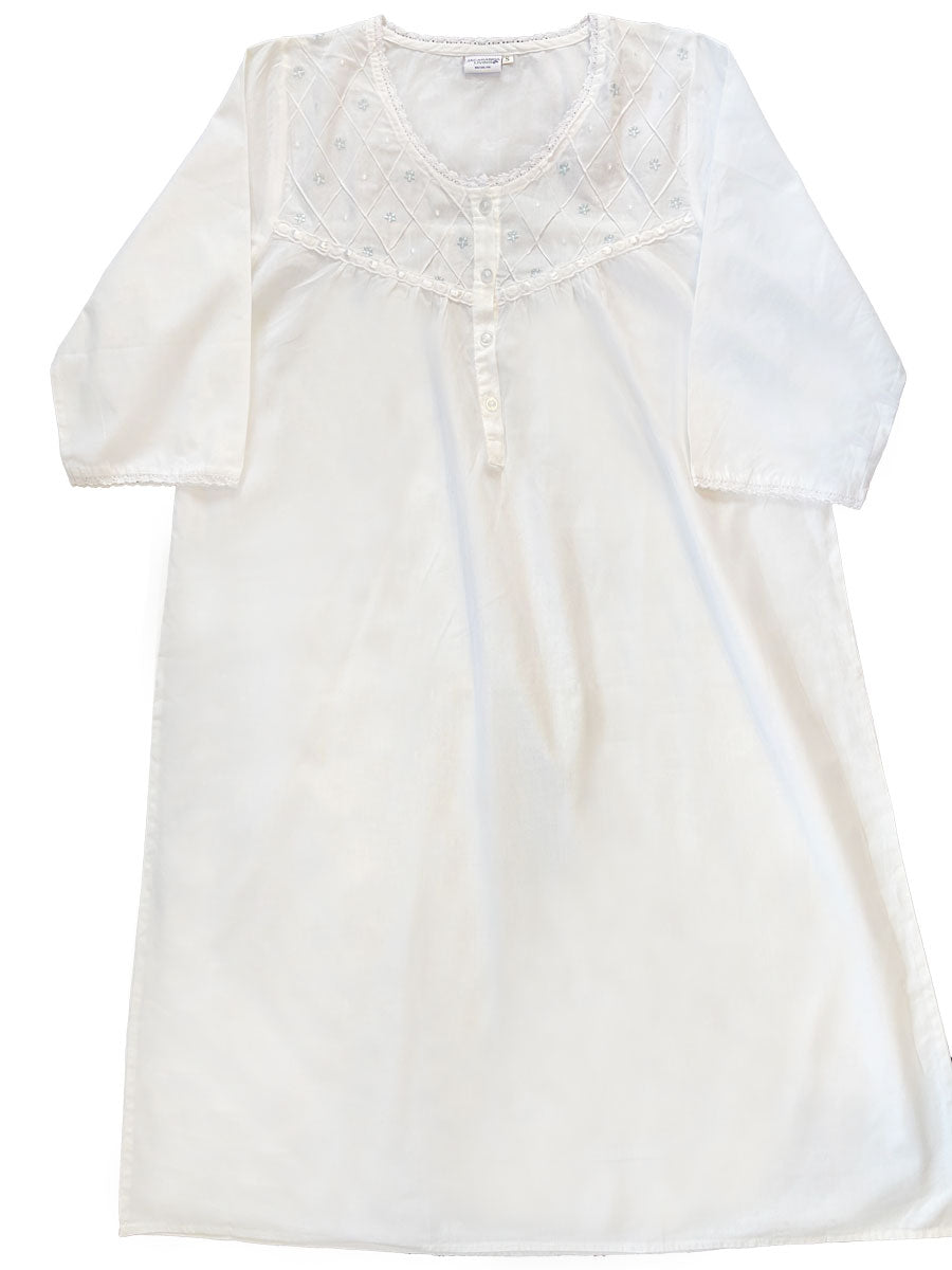 Alice White Cotton Nightgown