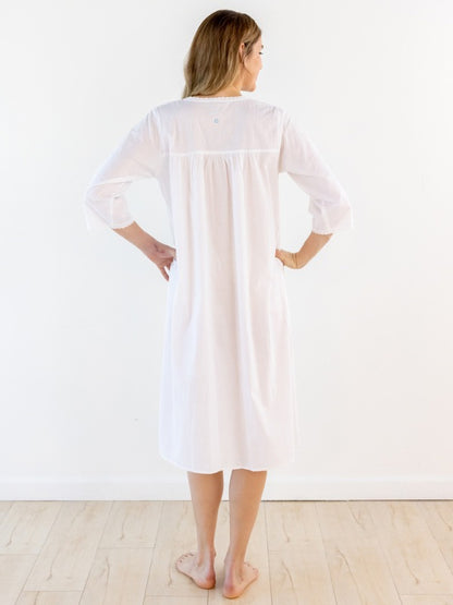 Alice White Cotton Nightgown