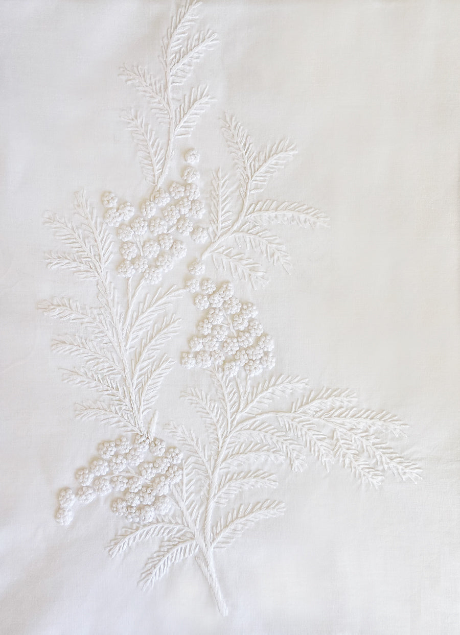 Boudoir Pillow Cover, Fern (White)