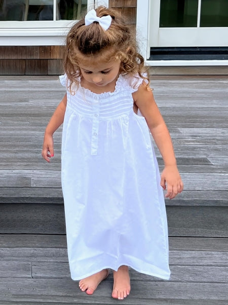 White cotton 2025 dress girls