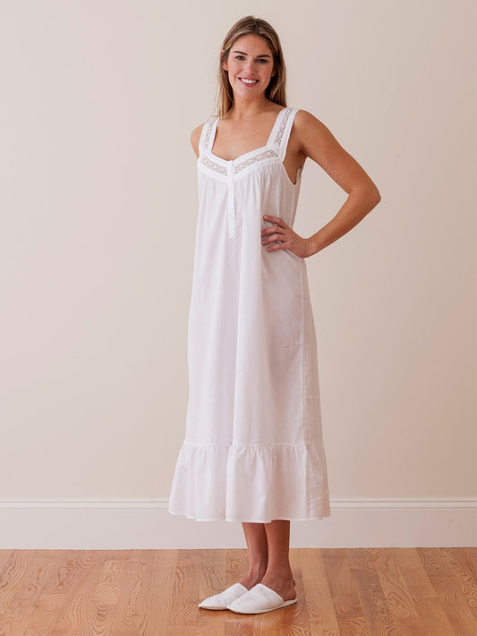 Alison White Cotton Pajamas