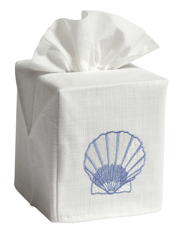 Tissue Box Cover - Scallop (Blue) - Jacaranda Living