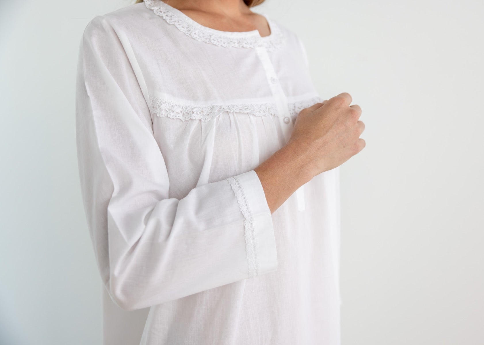 White nightdress outlet cotton