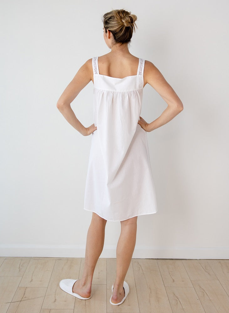 Strappy Nightgown In Almond