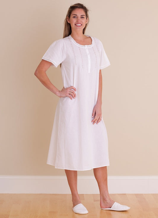 Lynn White Cotton Nightgown