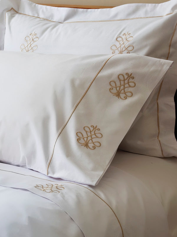 Embroidered sheets hotsell and pillowcases