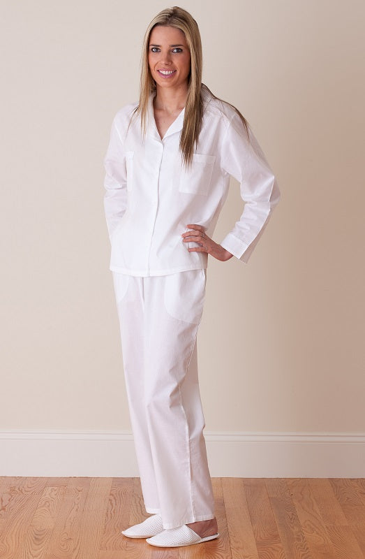 Pure cotton pyjamas ladies hot sale