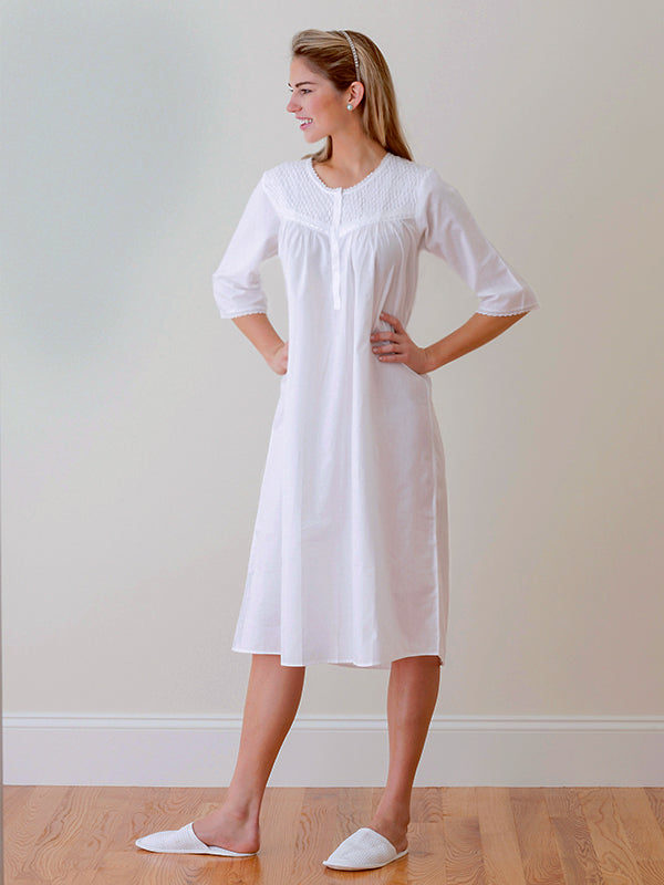 Jacaranda Nightgown Nightgowns Ladies Liz Living Smocking Cotton -